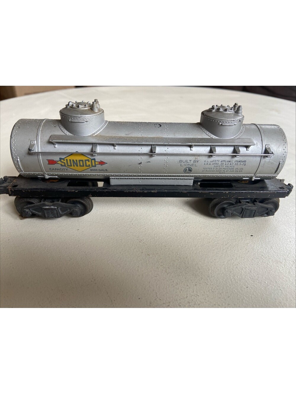 Lionel #6465 Sunoco Tank Car - 1948-56 - Model Train Car Rail Railroad O GAUGE